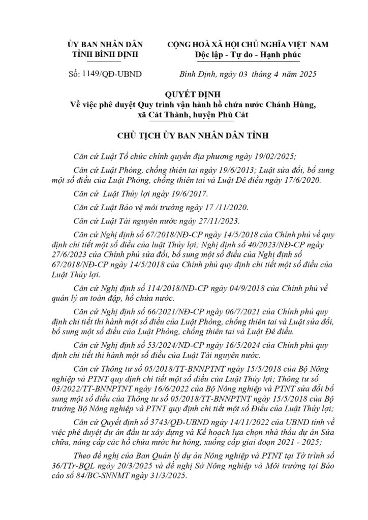 Quyet dinh phe duyet QTVH ho Chanh Hung page 0001