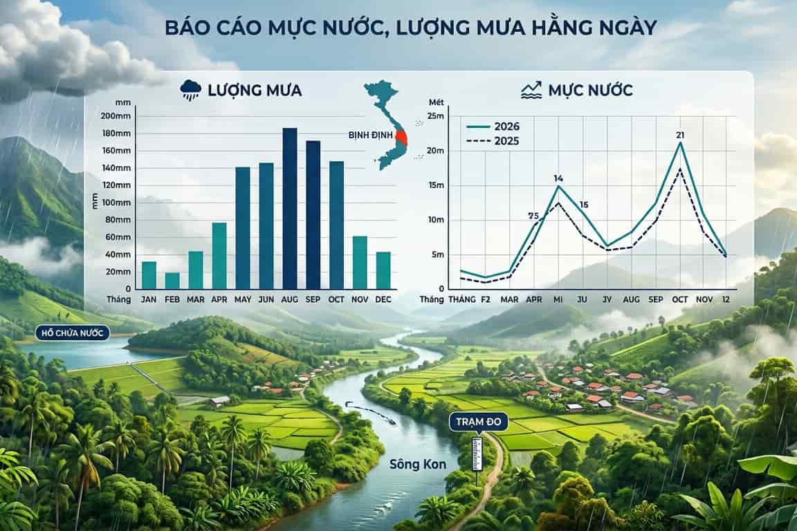 Mực nước ngày 20/8/2026